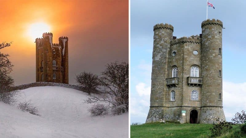 Snowy Splendor Discover the Enchanting Beauty of Broadway Tower Folly in Winter