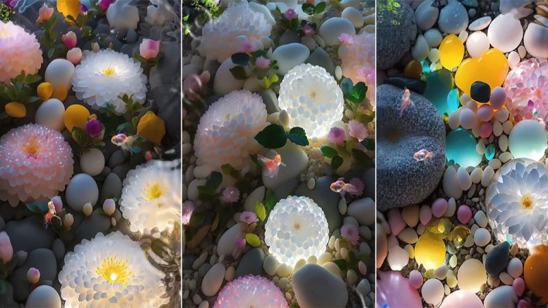 Sparkling Underwater Delights: Glistening Sea Flowers