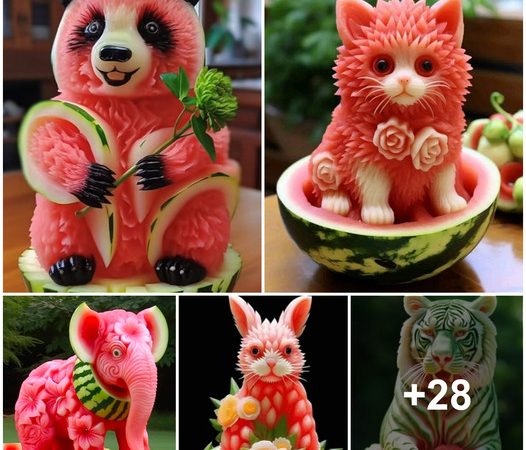 Intricate Watermelon Artistry: Sculptures Too Stunning To Devour