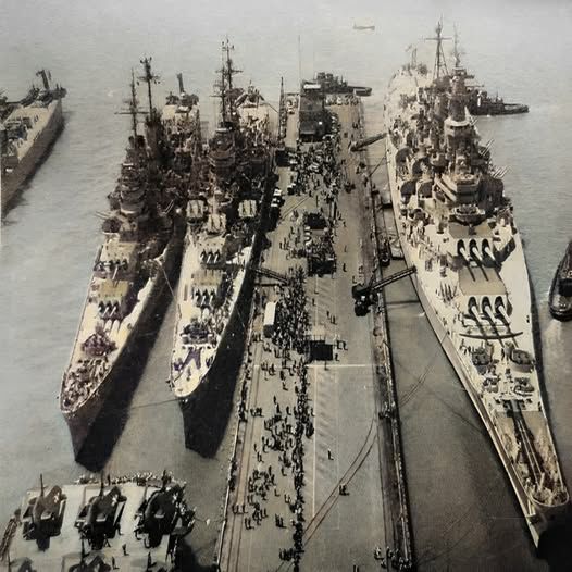 Three Legendary Battleships at Norfolk in 1952: USS Albany, USS Macon and USS Missouri – Symbols of US Naval Power